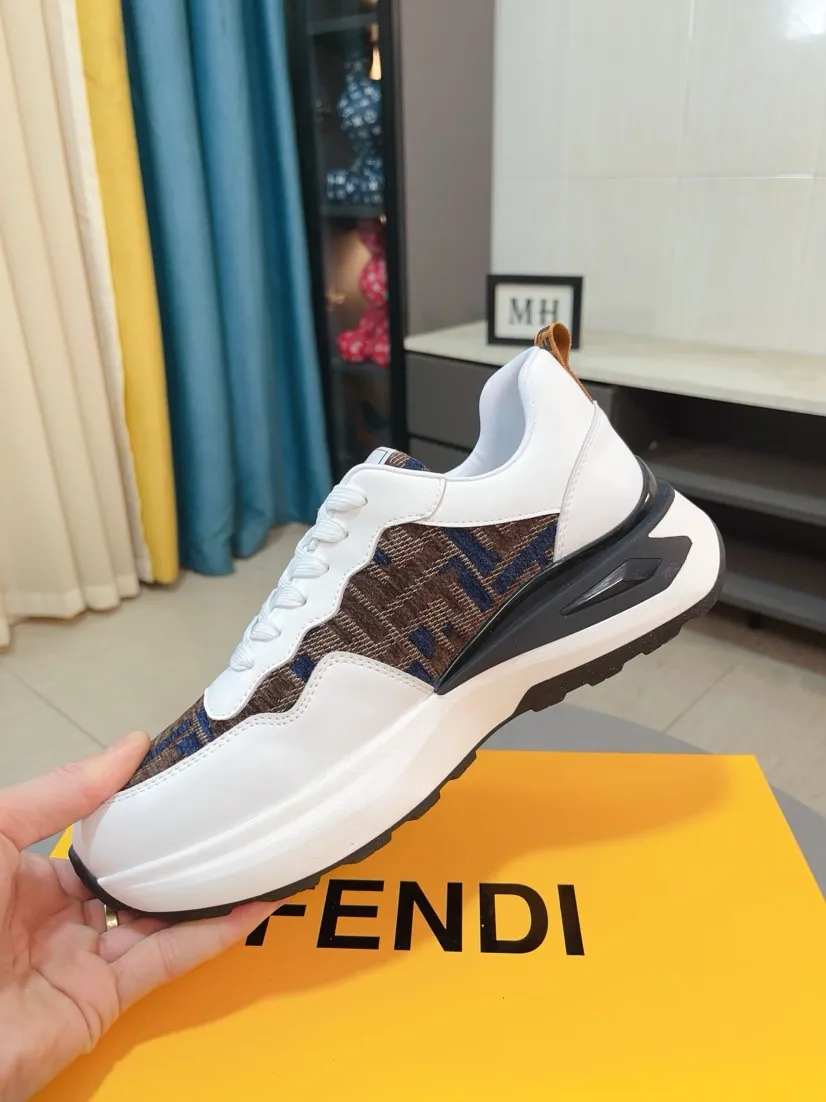 Factory price 458🌹🌹[fendi] Fendi classic and comfortable men, this complex sneaker is made of soft calfskin➕genuine leather lining➕original ultra-light rubber material rough outsole. This unique light and thin style is suitable for the casual and exquisite sensibility of this season. It is comfortable and natural on the feet. It is an everyday style for casual travel in autumn and winter! 38/44